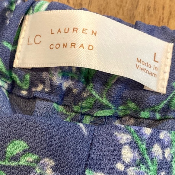 LC Lauren Conrad Blue Floral Skater Skirt - Picture 3 of 5